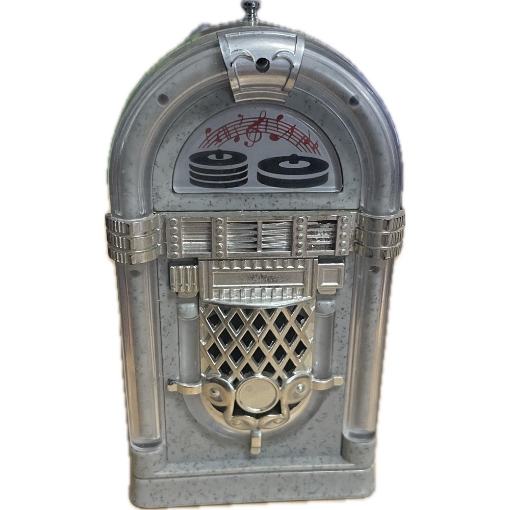 Vintage - Jukebox Shaped Gray 50s Radio AM FM Model JB-21  Works Small 6" - EUC